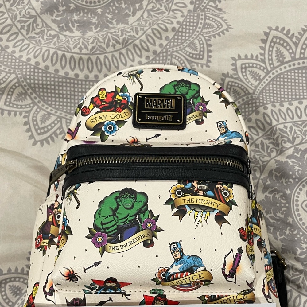 Marvel Tattoo AOP Loungefly Mini Backpack